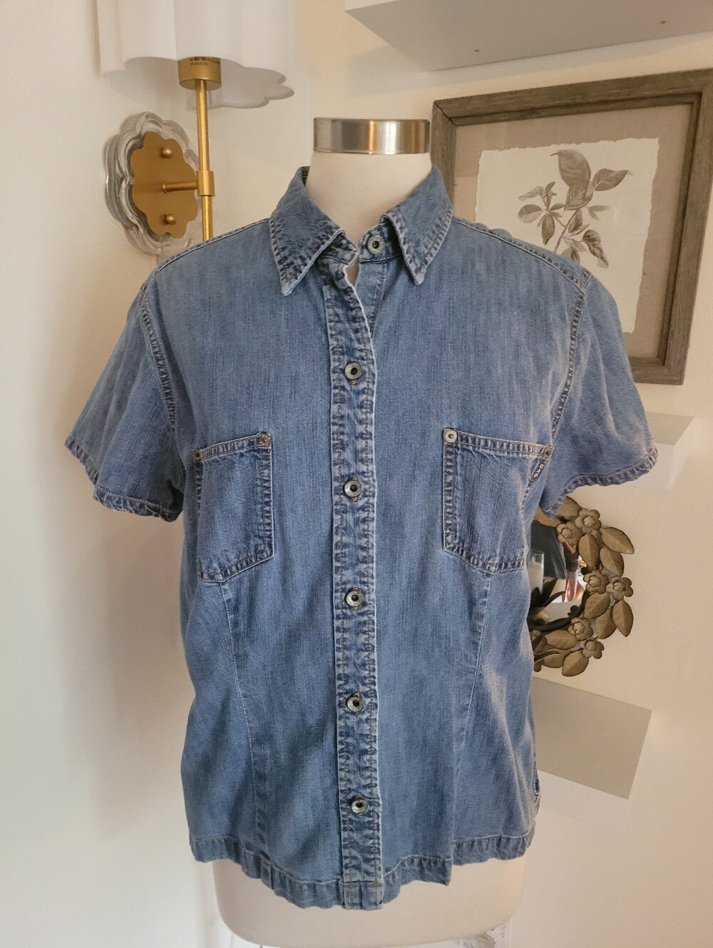 Vintage Gap Denim Button Up Shirt XL